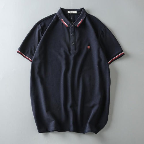 Importé - Polo Brodé Homme Décontracté Manches Courtes