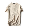 Importé - T-Shirt Homme Manches Courtes Col V en Coton