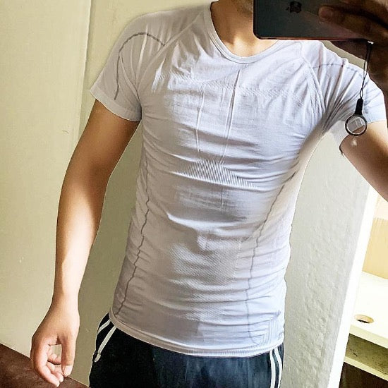 Importé - T-Shirt Homme Sport Slim Fit à Manches Courtes