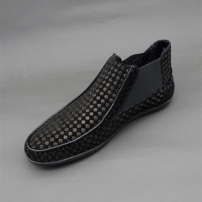 Importé - Chaussure Homme Britannique Montantes Style Bottines A Gaine  En Cuir