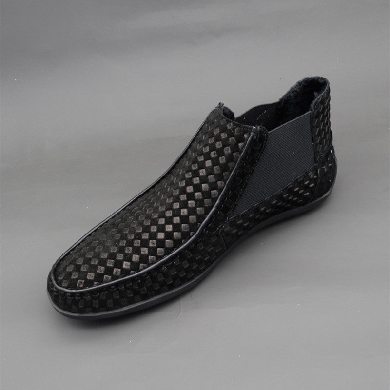 Importé - Chaussure Homme Britannique Montantes Style Bottines A Gaine  En Cuir