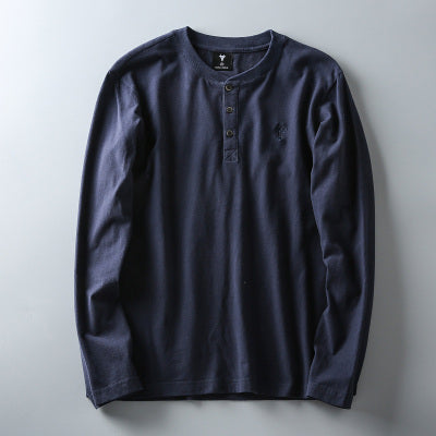 Importé - T-Shirt Homme  Décontractés Manches Longue En Coton Lavé