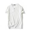 Importé - T-Shirt Homme Manches Courtes Col V en Coton