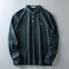 Importé - Polo T-Shirt Homme en Coton Broderie à Manches Longues