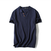 Importé - T-Shirt Homme Manches Courtes Col V en Coton