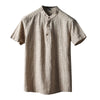 Importé-  Chemise Homme Manche Courte Décontractée En Lin