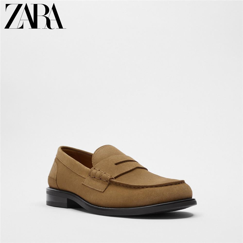 Importé - ZARA NEW - Chaussure Homme Mocassins Décontractées En Cuir - Beige
