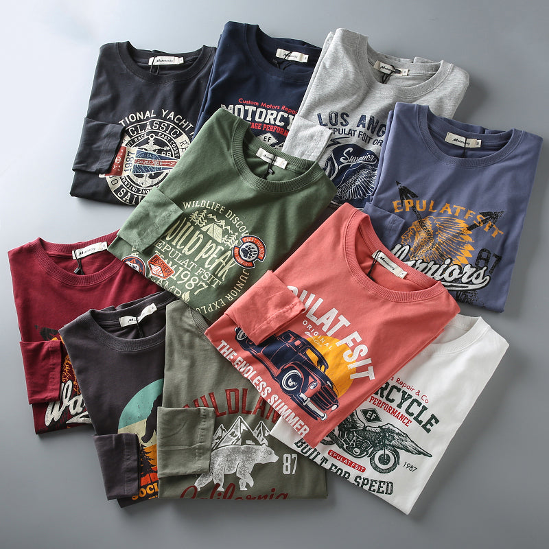 Importé - Polo Pur Coton Homme Décontracté Manche Longue