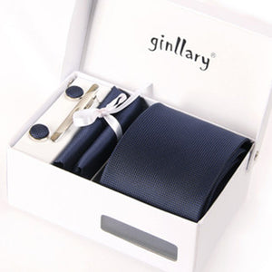 Importé - Cravate Décontractée Bleu Foncé Dans Coffret