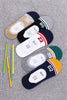 Importé - Lot de 5 Paires de Chaussettes Invisibles 100% Coton Anti-dérapant