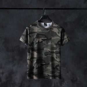 Importé - T-Shirt Camouflage Hommes Décontractés Manches Courtes En Coton