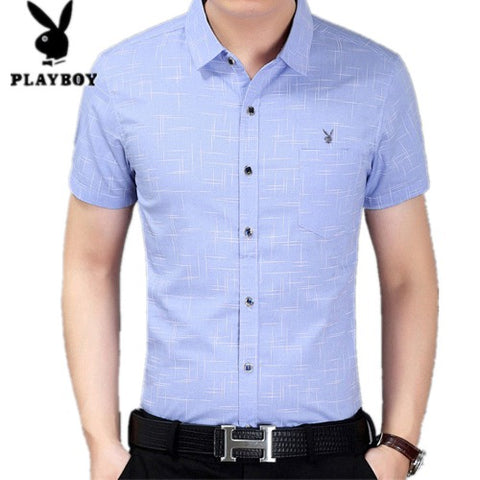 Importé - Playboy Chemise Homme Manches Courtes