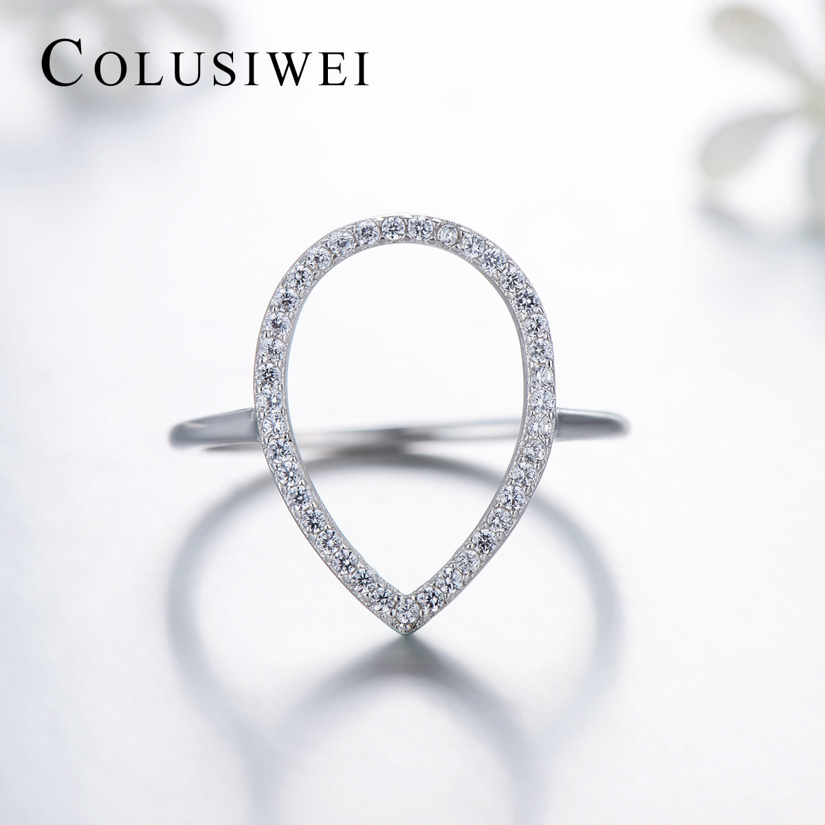 Importé - Bague en Argent sterling incrusté de pierres précieuses