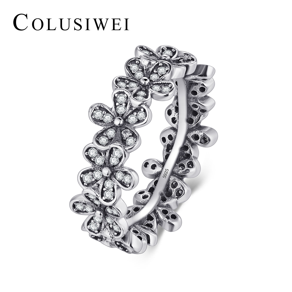 Importé - Bague Argent en Fleur