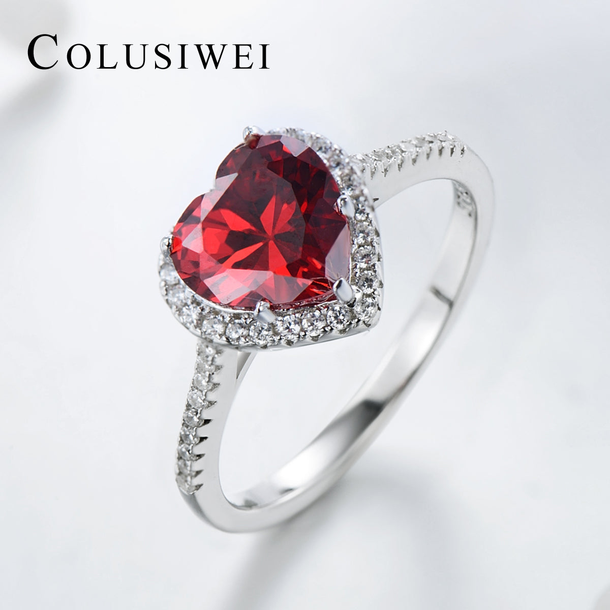 Importé - Bague Motif en Cœur Rouge