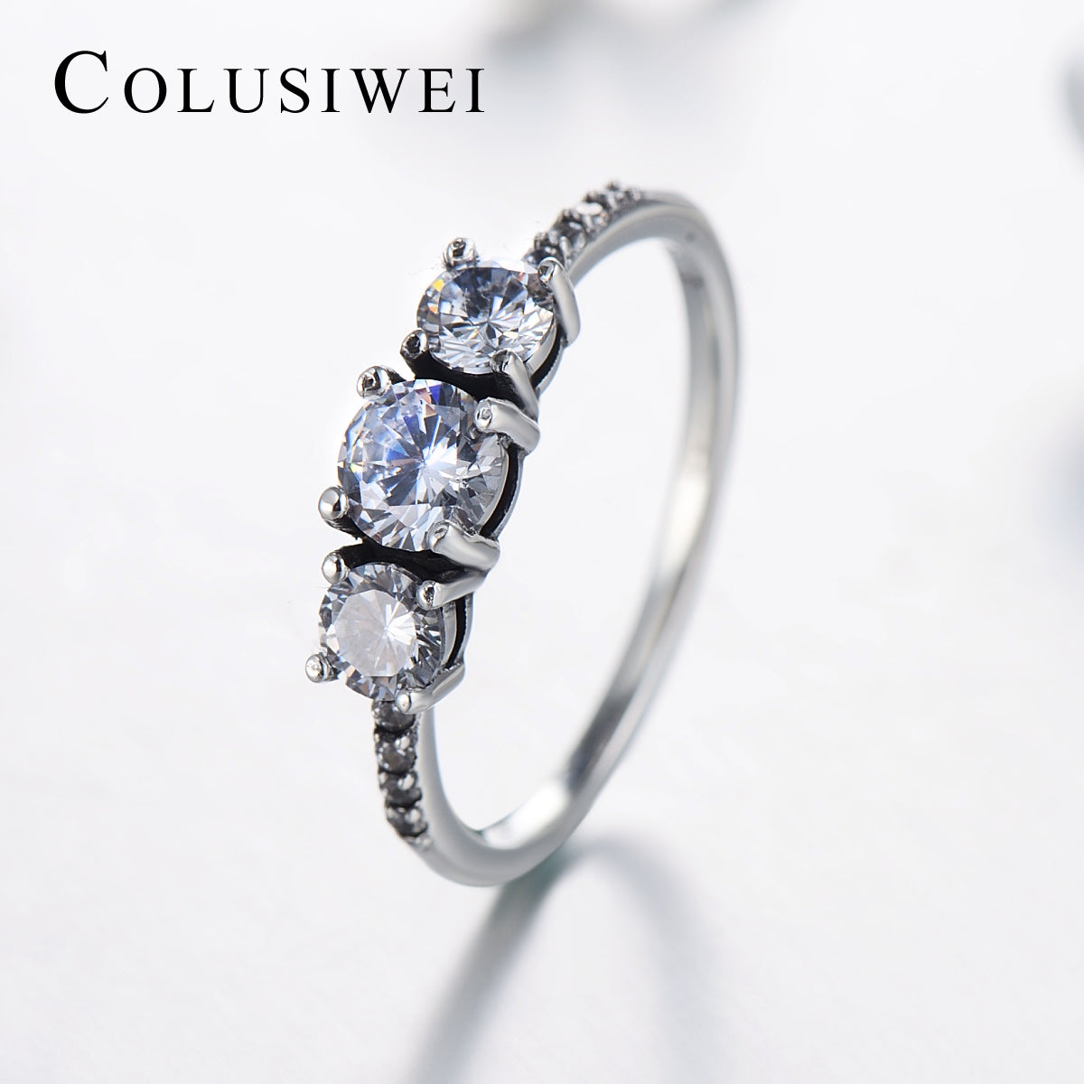 Importé - Bague en Argent Incrusté de pierre