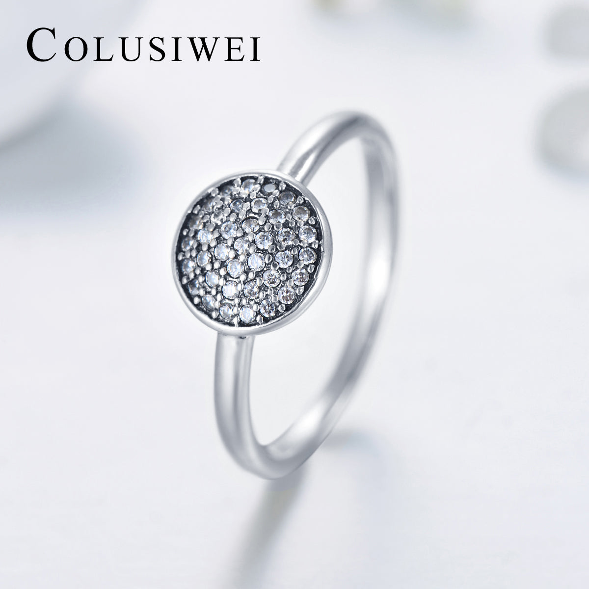Importé - Bague de Fiançailles Incrusté de Pierres Précieuses