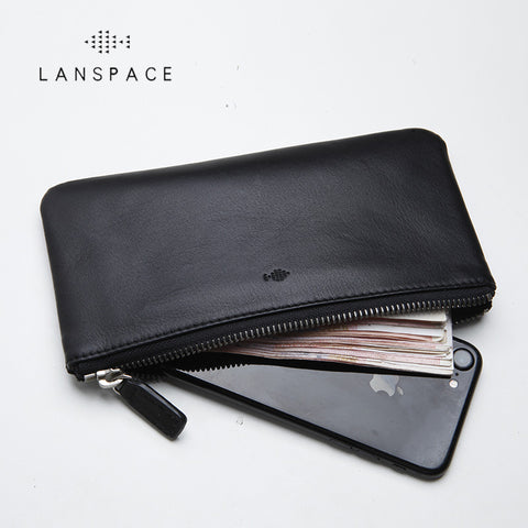 Importé - Portefeuille Homme LANSPACE 100% Véritable Cuir doux