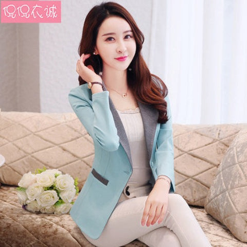 Importé - Veste Blazer Coupe Slim Un Bouton Pour Femmes