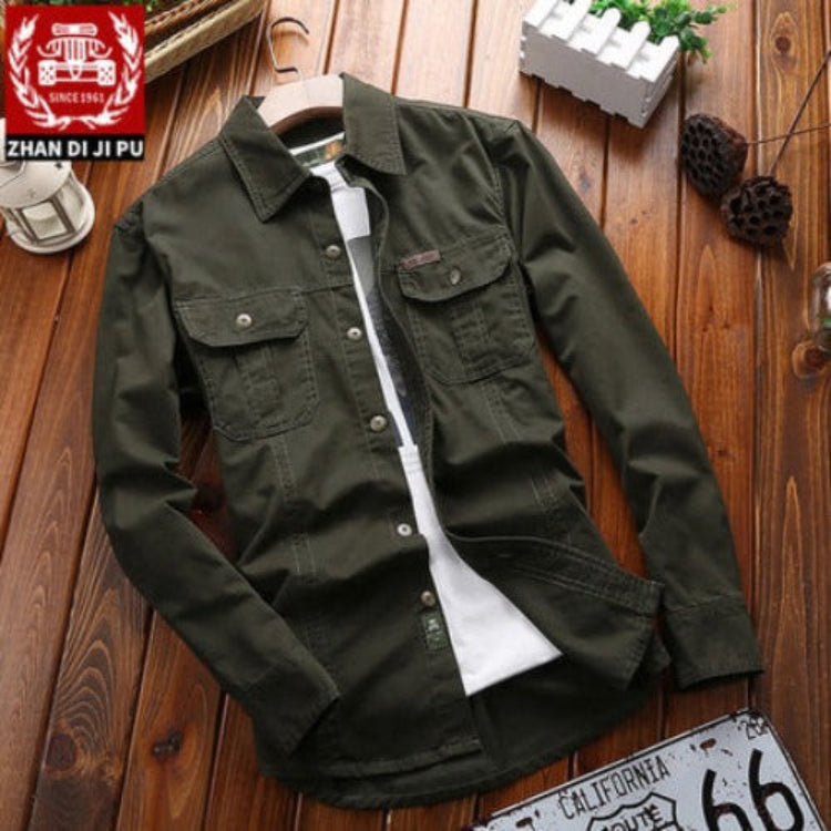 Importé - Chemise Homme Pur Coton Lourd Slim Manche Longue