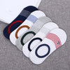 Importé - Lot de 5 Paires de Chaussettes Invisibles 100% Coton Anti-dérapant