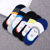 Importé - Lot de 5 Paires de Chaussettes Invisibles 100% Coton Anti-dérapant