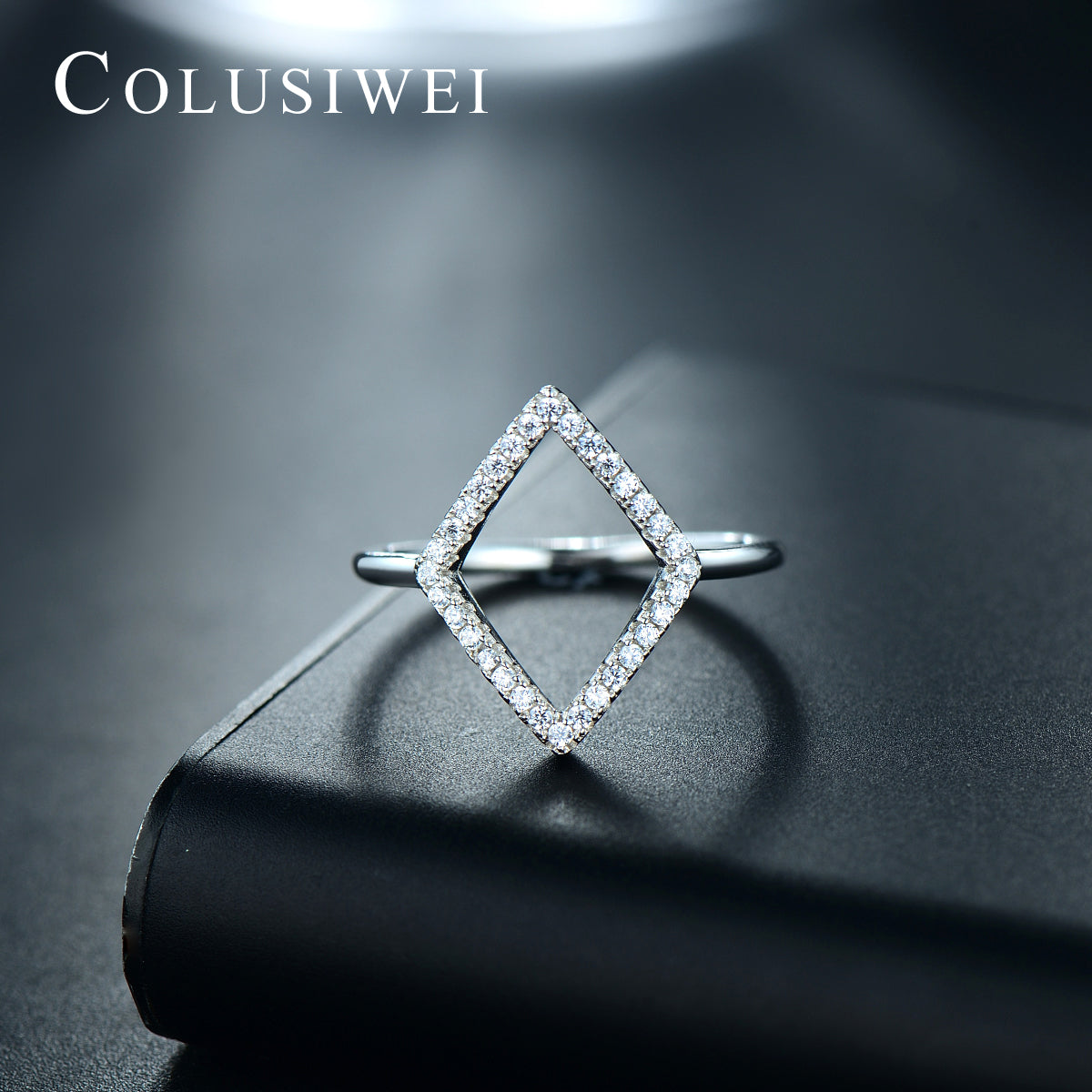 Importé - Bague en Argent Motif Losange
