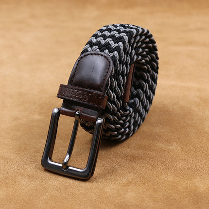 Importé - Ceinture Homme Sport en Toile Elastique Tissé à Boucle Metal