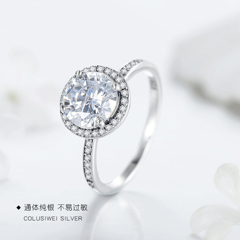 Importé - Bague Dame Incrusté de Pierre Précieuse