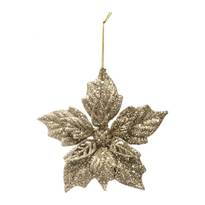 DECORATION A SUSPENDRE FLEUR-12CM-DORE