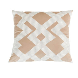 Coussin decoratif-45x45cm-motif losange-beige-marron