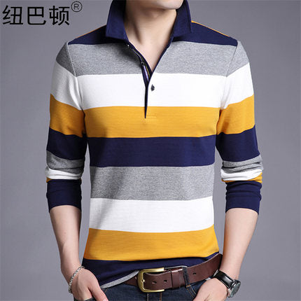 Importé - T-shirt Polo Hommes New Barton en Coton à Manches Longues