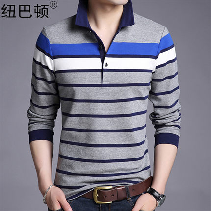 Importé - T-shirt Polo Hommes New Barton en Coton à Manches Longues