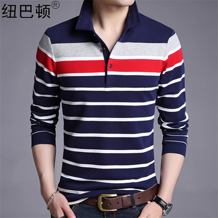 Importé - T-shirt Polo Hommes New Barton en Coton à Manches Longues