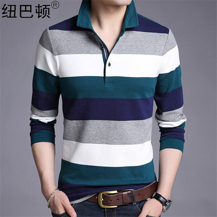 Importé - T-shirt Polo Hommes New Barton en Coton à Manches Longues