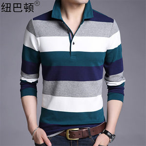 Importé - T-shirt Polo Hommes New Barton en Coton à Manches Longues