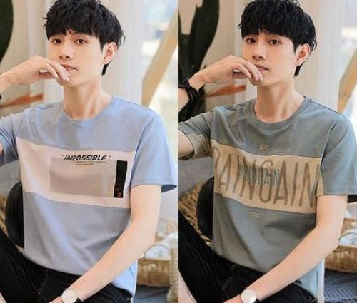 Importé - Pack 2 x T-Shirt Imprimé Homme Manche Courte