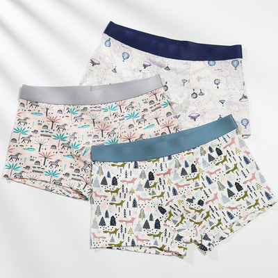 Importé - Lot de 3 Boxer Sexy Sous-Vêtements Homme En Soie Glacée Respirant A Séchage Rapide