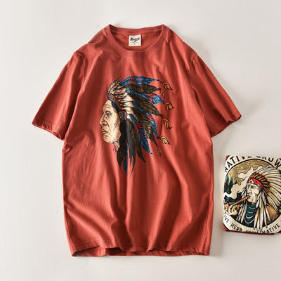 Importé - T-Shirt Pur Coton Homme Décontracté Manche Courte