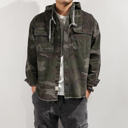 Importé - Pull-over A Capuche Homme  Décontracté Camouflage A Capuche En Coton