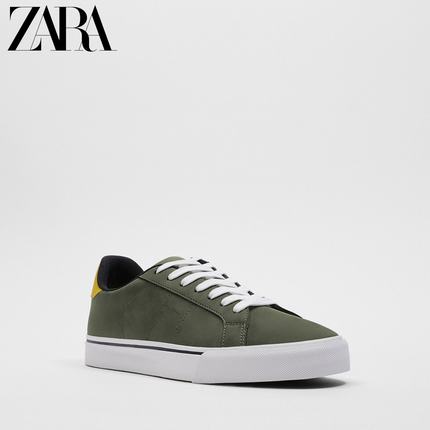 Importé - ZARA NEW - Chaussure Homme Tennis Confortable -  Vert kaki