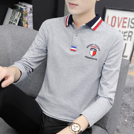 Importé - Polo T-Shirt Homme Broderie  Manches Longues