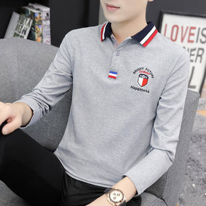 Importé - Polo T-Shirt Homme Broderie  Manches Longues