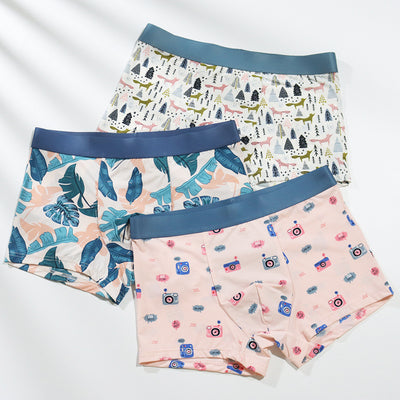 Importé - Lot de 3 Boxer Sexy Sous-Vêtements Homme En Soie Glacée Respirant A Séchage Rapide