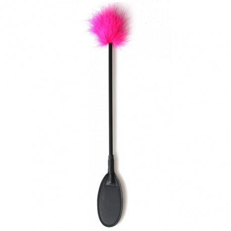 TAPETTE AVEC PLUMEAU FUCHSIA - 42 CM