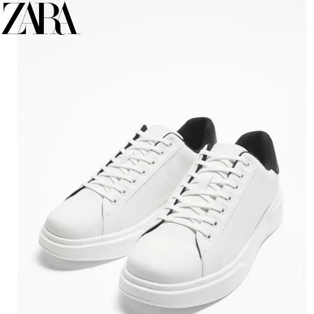 Importé  - ZARA NEW - Chaussure Homme Sport Baskets A Lacets - Blanc