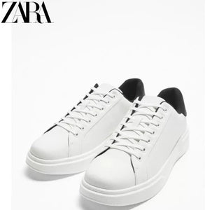 Importé  - ZARA NEW - Chaussure Homme Sport Baskets A Lacets - Blanc
