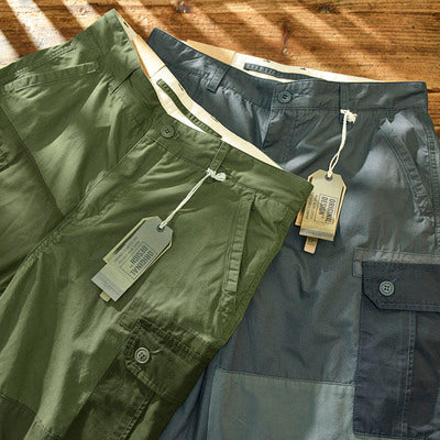 Importé - Pantalon Cargo Pur Coton Lourd Homme Décontracté