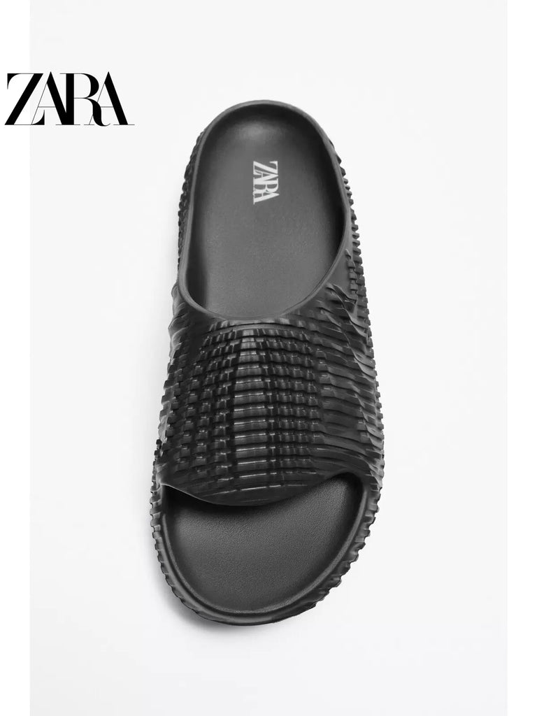 Importé - ZARA NEW - Chaussure Homme Sandales Décontractée Bout Ouvert - Noir
