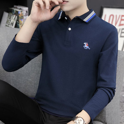 Importé - Polo T-Shirt Homme en Coton Broderie Polo Club à Manches Longues